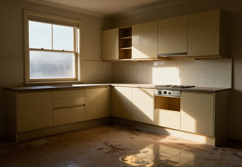 Dry and clean kitchen in Gordon home after restoration